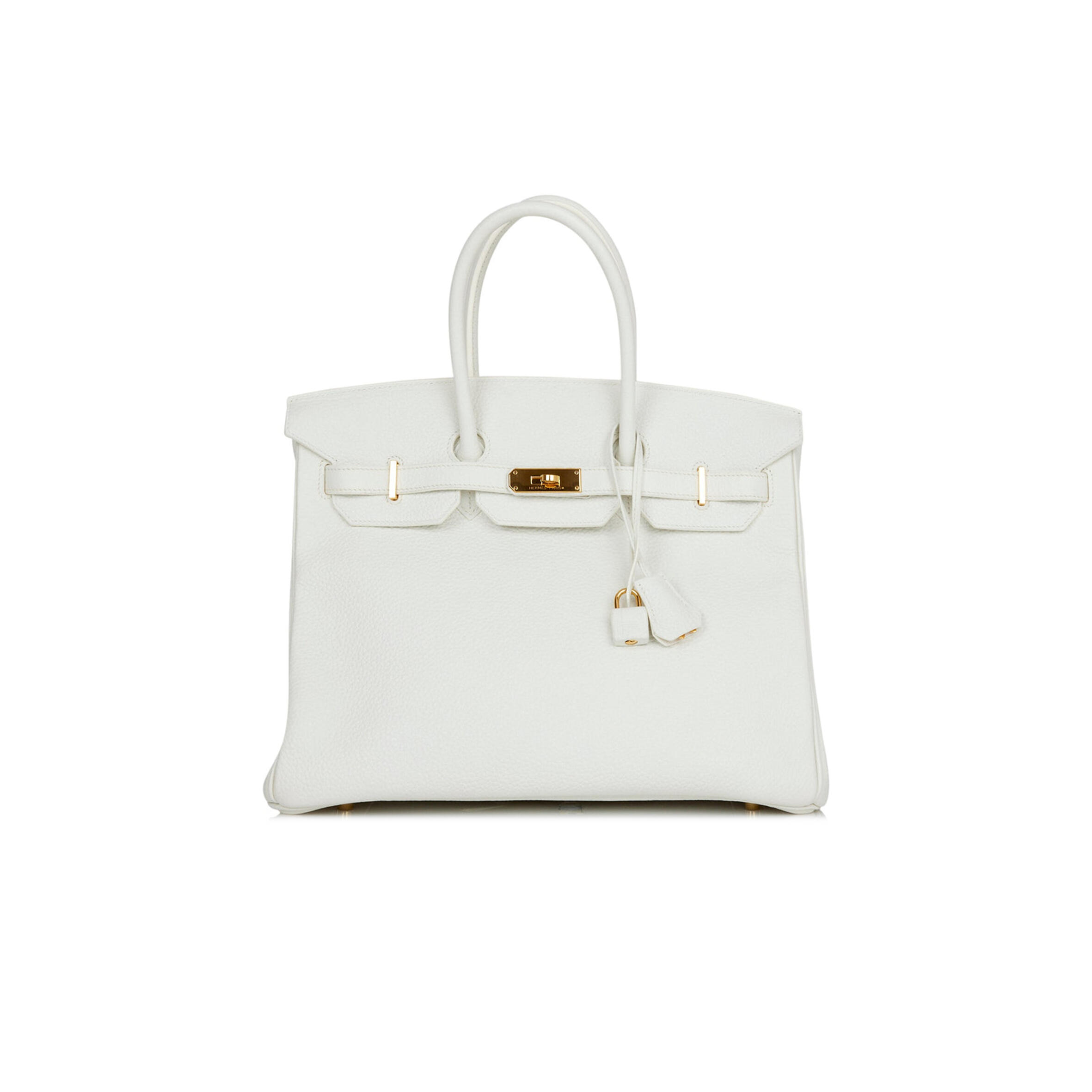 H**me5 birkin 35 white clemence gold hardware (35*25*18cm)